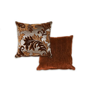 ASTORIA GRAND Fenner Damask Square Throw Pillow Cover