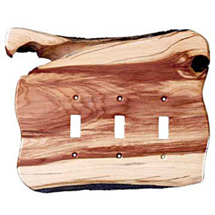 SIERRA LIFESTYLES Rustic No Subject 3 - Gang Toggle Light Switch Wall Plate