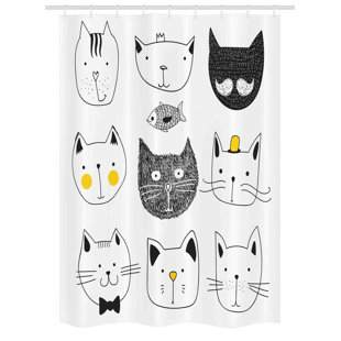 EAST URBAN HOME Shower Curtain with Hooks Included