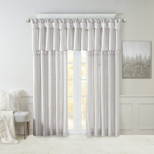 KELLY CLARKSON HOME Rivau Faux Silk Lined Twist Tab Window Curtain Panel