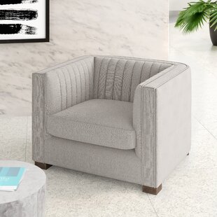 UPPER SQUARE™ Adelmar Polyester/Polyester Blend Seat Reception Chair with Metal Frame