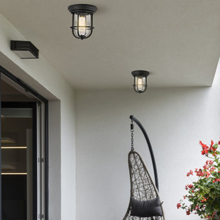 ADDINGTON PARK Dark Bronze 1 - Bulb Outdoor Flush Mount