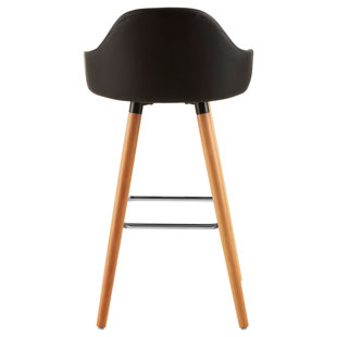FJØRDE & CO Kai Upholstered 70cm Counter Stool with Solid Wood Frame