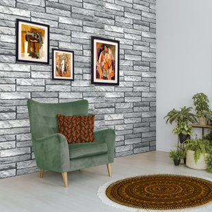 DUNDEE DECO Falkirk 3D 38" W x 19" L Vinyl Wall Paneling