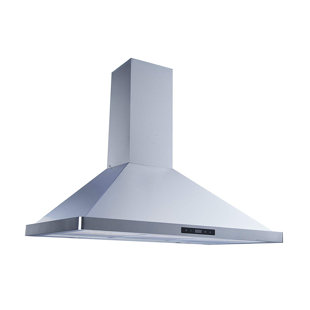 WINFLO W103B Series 36" 500 CFM Convertible Wall Mount Range Hood in Stainless Steel With Filter Included