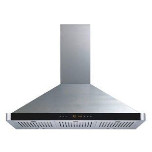 WINFLO W103B Series 36" 500 CFM Convertible Wall Mount Range Hood in Stainless Steel With Filter Included