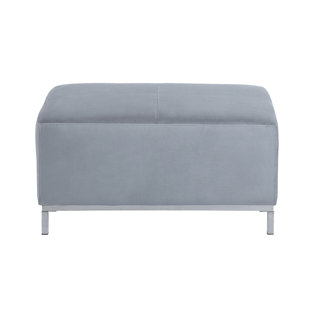 BRAYDEN STUDIO Frances 95cm Wide Velvet Rectangle Solid Colour Footstool Ottoman