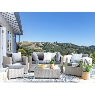 DAKOTA FIELDS Crume 4 Seater Rattan Sofa Set