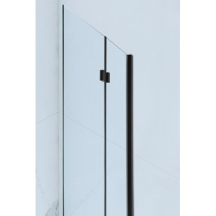 AMLUXX Primo 55" H Hinged Semi Frameless Tub Door
