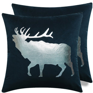 PETERBOROUGH HOME Christmas Microsuede Throw Pillow (Set of 2)