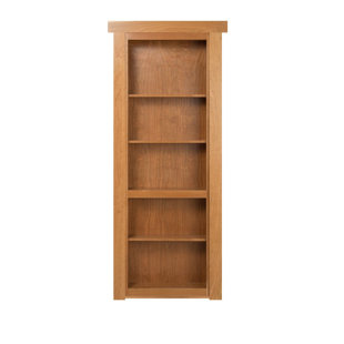 MURPHY DOOR INC. Murphy Door - Secret Bookcase Hidden Door, Flush Mount, Solid Maple (MDF) Veneer Manufactured Wood