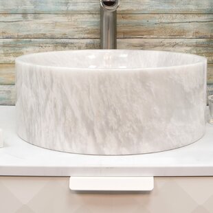 ONYX MARBLE DESIGNS Smooth Stone Circular Vessel Bathroom Sink