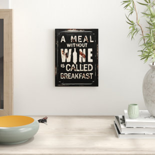 LOFTDESIGNS Schild Wein, Retro-Werbung in Schwarz / Weiß