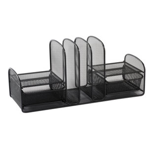 SAFCO PRODUCTS COMPANY Onyx 3 Section Mesh Upright Desktop Organizer