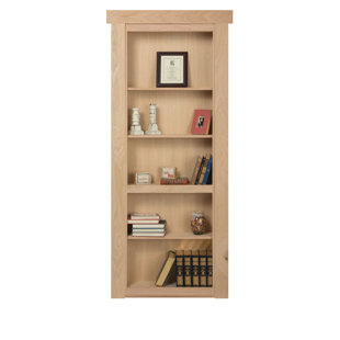 MURPHY DOOR INC. Murphy Door - Secret Bookcase Hidden Door, Flush Mount, Solid Oak (MDF) Veneer Manufactured Wood