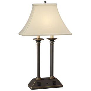 MEDALLION LIGHTING Traditional Madison Bronze Metal USB Table Lamp