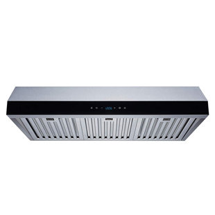 WINFLO 111 Series 30" 500 CFM Convertible Under Cabinet Range Hood in Stainless Steel