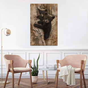 ALPEN HOME Bear Cubs by Collin Bogle - Painting on Canvas