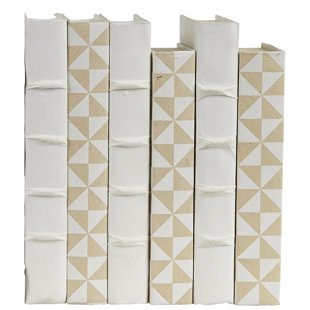 E. LAWRENCE LTD. 6 Piece Geometric and Solid Decorative Book Set