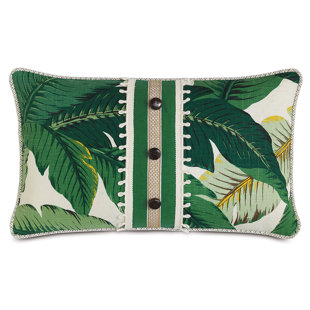 EASTERN ACCENTS Lanai Palm Carousel Kelly Lumbar Pillow Cover & Insert