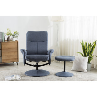 ZIPCODE DESIGN Abbate Kingspoint Painted Swivel Lounge Chair and Footstool
