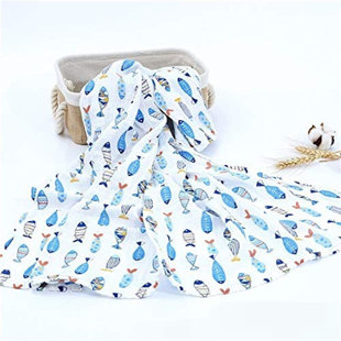 DECOR UR SPACE Blue Muslin Swaddle