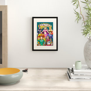 HAPPY LARRY Superheroes - The Big Bang Theory Framed Vintage Advertisement