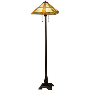MEYDA LIGHTING Meyda Tiffany & Stained Glass 62'' Mahogany Bronze Traditional Floor Lamp