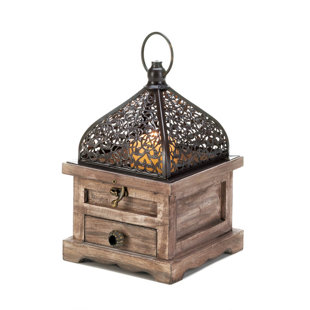 BUNGALOW ROSE Wood Tabletop Lantern Holder