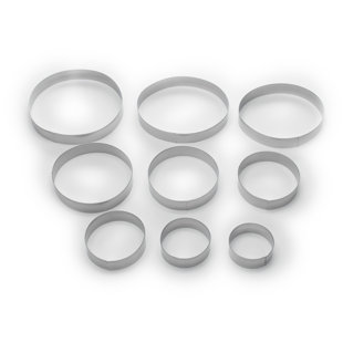 Fox Run Brands 9 Piece Round Cookie Cutter Set