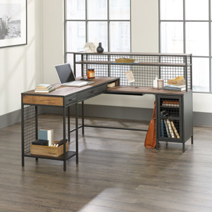 WILLISTON FORGE Fuente L-Shaped Metal Base Executive Desk