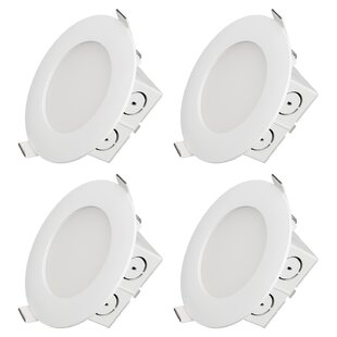 TORCHSTAR LED Ceiling Recessed Light Ultra Slim Remodel Canless Downlight Dimmable (Set of 4)