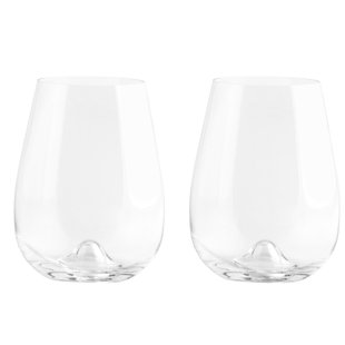 STÖLZLE LAUSITZ Vulcano 16 oz. Crystal Stemless Wine Glass (Set of 2)