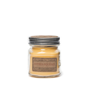 ECO CANDLE CO Citrus Scented Jar Candle with Glass Holder