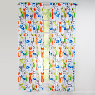 Learning Linens Smarty Cat Curtain Panel 50X84