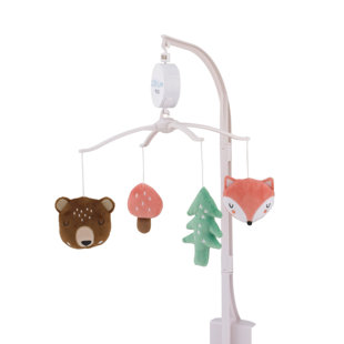 LITTLE LOVE BY NOJO Happy Camper Forest Nursery Crib Musical Mobile