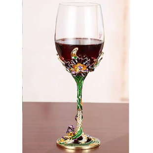 IMPERIAL GIFT CO. Iris 12 oz. Stemmed Wine Glass (Set of 2)