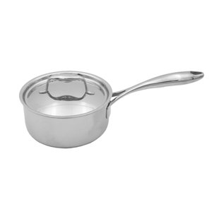 Tuxton Home Duratux Tri-Ply 1.5qt Stainless Steel Saucepan with Lid