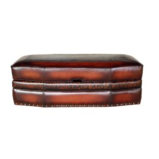 ELEANOR RIGBY Balmoral 53'' Wide Genuine Leather Rectangle Storage Ottoman