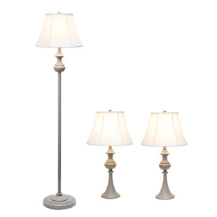 ALL THE RAGES INC. 60'' Floor Lamp Floor & Table Lamp Set