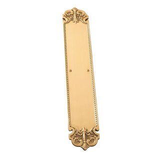 BRASS ACCENTS Fleur De Lis Push Plate