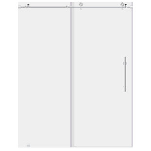 HOME SURPLUS Cayman 44" - 48" W x 76" H Single Sliding Frameless Shower Door