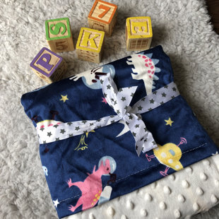 DECOR UR SPACE Blue Fleece Baby Blanket
