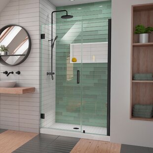 DREAMLINE Unidoor-LS 44'' W x 72" H Hinged Frameless Shower Door with ClearMax Technology