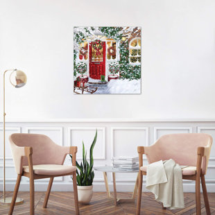THE SEASONAL AISLE Red Door IV by The Macneil Studio - Wrapped Canvas Painting
