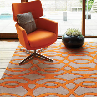 ZIPCODE DESIGN Bontang Hand Tufted Wool Orange Rug