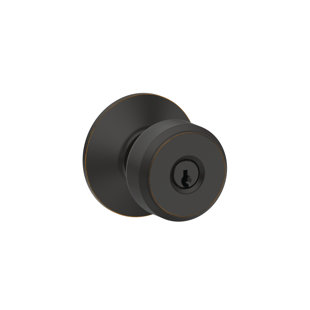 SCHLAGE F Series Bowery Storeroom Knob with Round Rosette