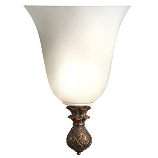 MEDALLION LIGHTING 1 - Light Dimmable Antique Gold Armed Sconce