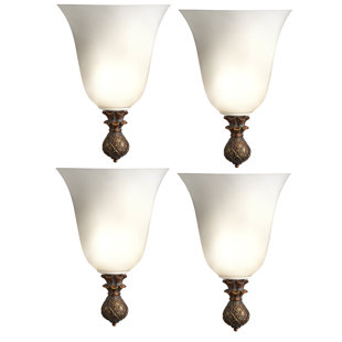 MEDALLION LIGHTING Resin Armed Sconce (Set of 4)