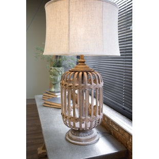 WORLD MENAGERIE Geomar 36" Brown/Gold Table Lamp